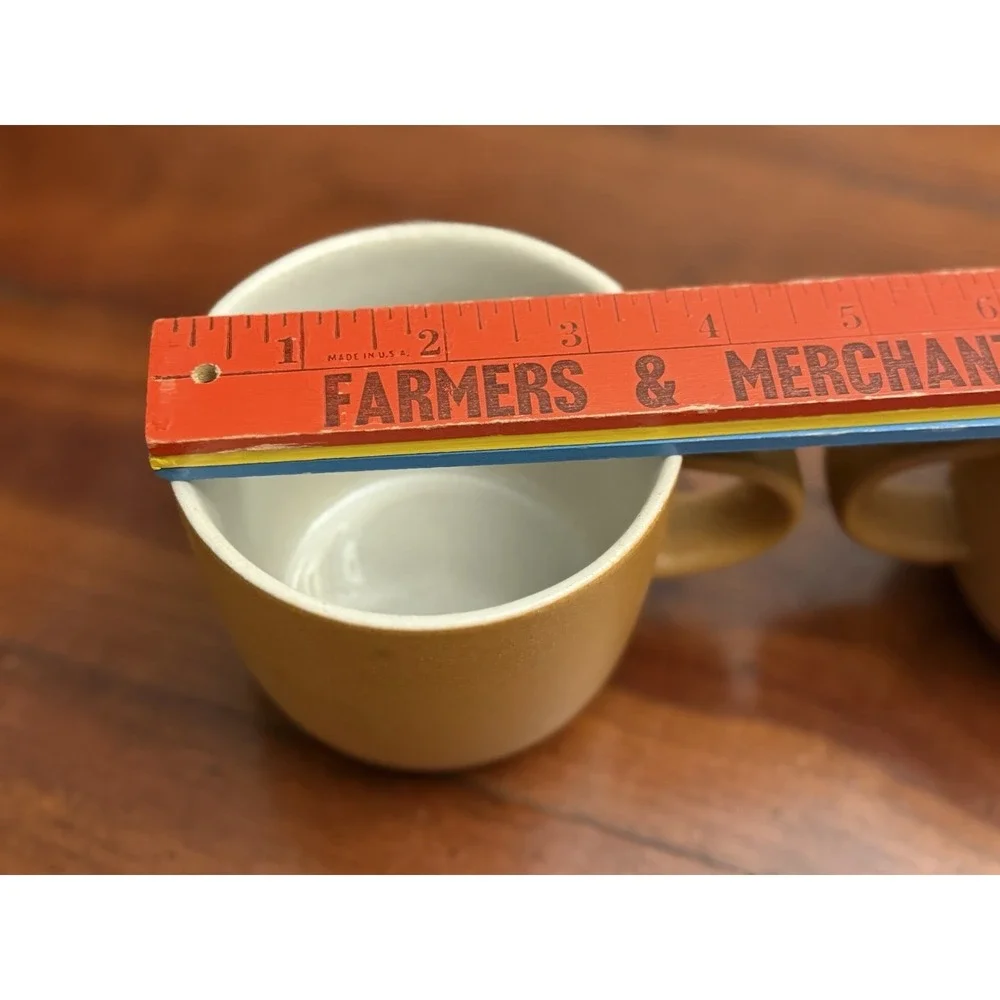 West Elm Kaloh Stoneware Mugs Set of 2 Golden Oak Aaron Probyn Matte
